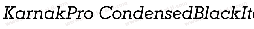 KarnakPro CondensedBlackItalic Cond字体转换